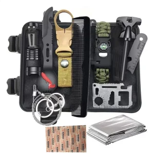 12 in1 Multifunctional Emergency Equipment Outdoor Survival Kit