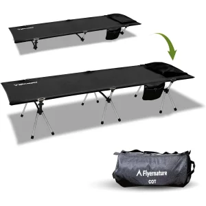 2-in-1 Ultra-Light Portable Camping Cot for Adults - Heavy Duty