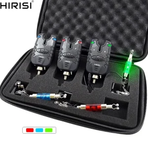 Carp Fishing Bite Alarm and Swinger Set Water Resistant Blue LED